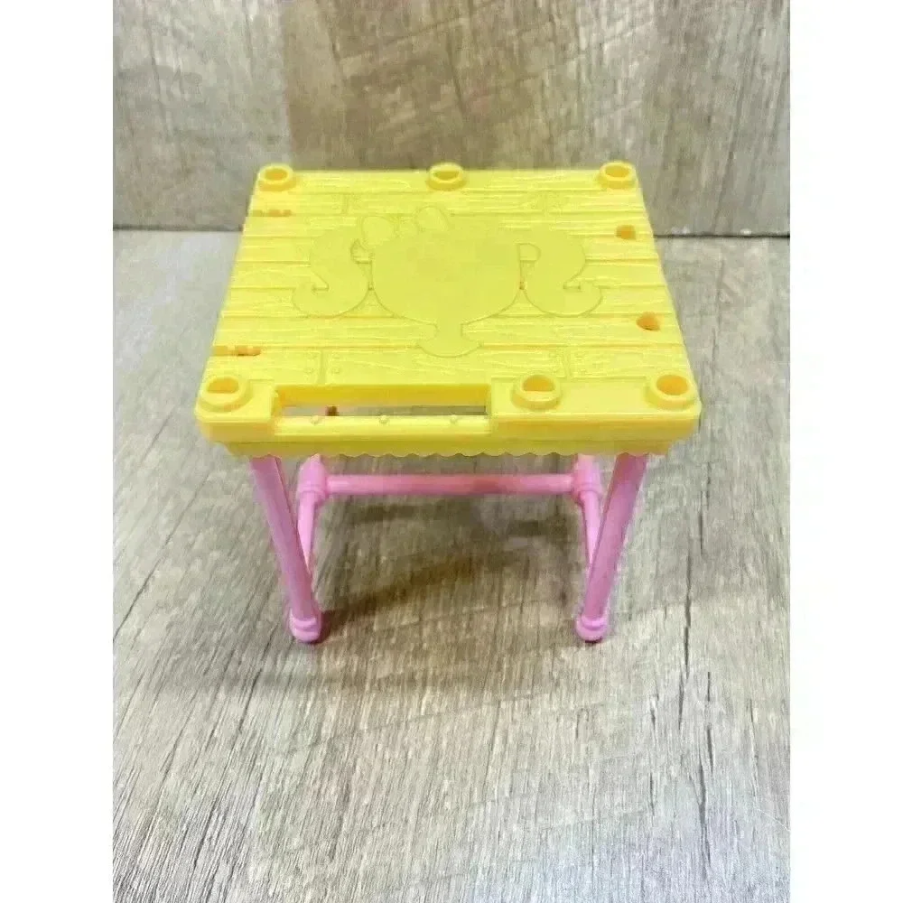 2013 Mattel Barbie Yellow Table Desk Pink Legs Dream House Replacement Part Toy